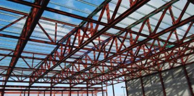 48m-long trusses form the production area