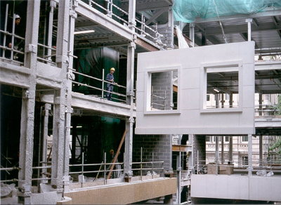 Pre-cast concrete infill wall panels