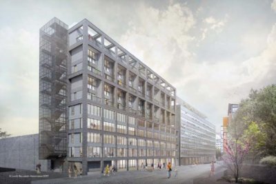 The office block is one of the initial parts of the much larger redevelopment of the former TV studios site