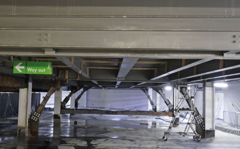 Temporary steelwork was installed to allow the new ground floor slab to be poured