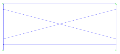 Plane frame model for assessment of stiffness (for grillage model element) and for determining effects due to displacements from output