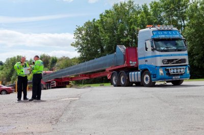 Transporting steelwork by road (Image Courtesy of Mabey Bridge Ltd.)