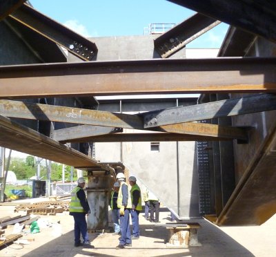 Geometry checks during a trial erection (Image courtesy of Mabey Bridge Ltd.)