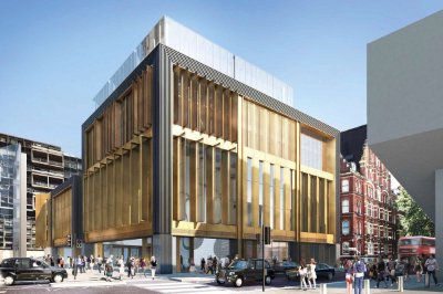 Visualisation showing the gallery’s retractable façades