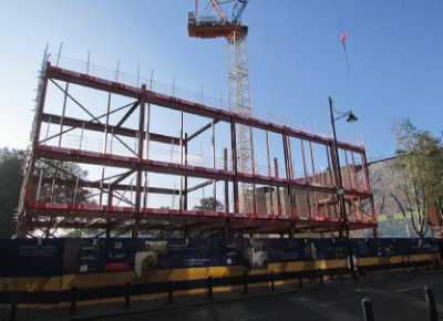 Steelwork was chosen as it provided the most efficient solution for the theatre's complex design