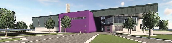 The main entrance will be located adjacent to the aquatics zone