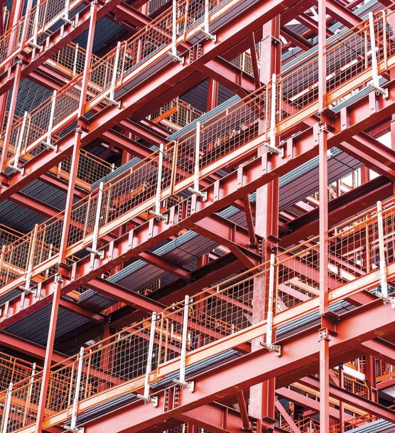Steel was chosen for its spanning qualities