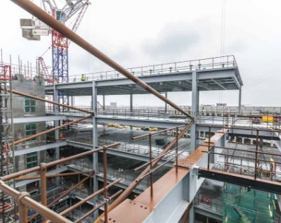 Outdoor rooftop terraces take shape