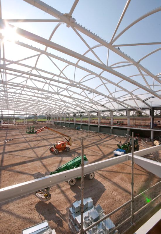 Tubular steelwork at the National Football Centre (Image courtesy of Billington Structures Ltd.)