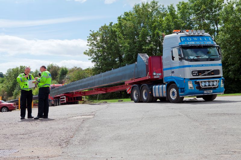 Transporting steelwork by road (Image Courtesy of Mabey Bridge Ltd.)
